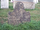 Early settler’s tombstone in Robinson Run Cemetery, near Oakdale, Pennsylvania