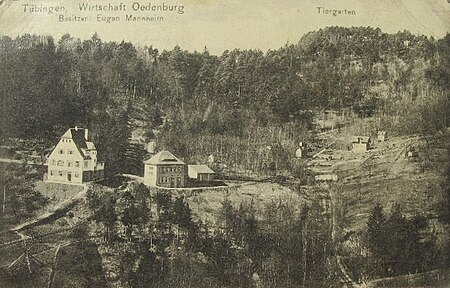 Wirtschaft Ödenburg und Tiergarten von Eugen Mannheim (AK 41734 Gebr. Metz 1907)