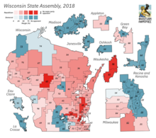 2018 Wisconsin State Assembly elections Wisconsin State Assembly 2018.png