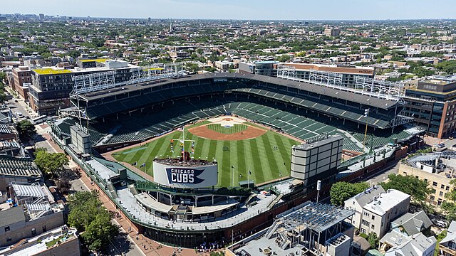 Image: Wrigley Field in line with home plate