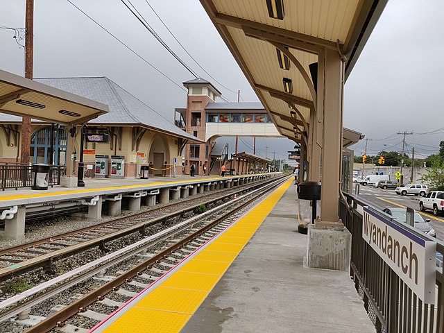 The Wyandanch LIRR station, as seen following the 2018 rebuild.