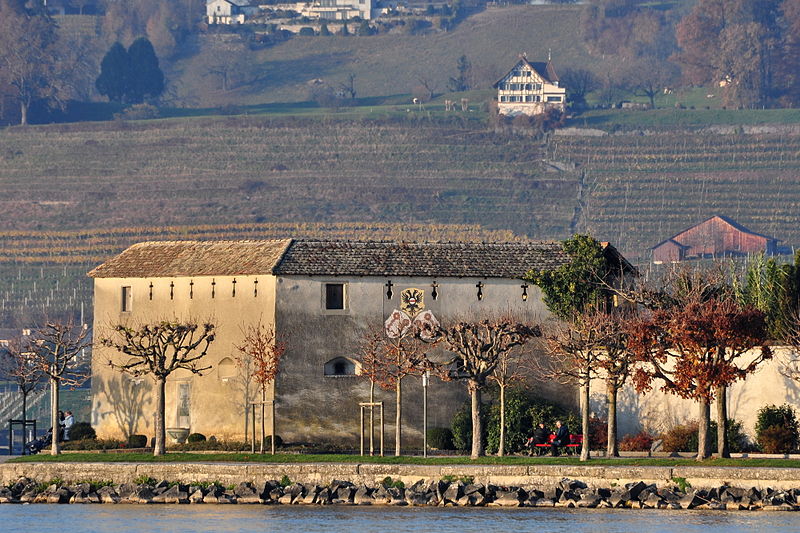 File:'Endingerhorn' Befestigung beim Kapuzinerkloster in Rapperswil, Ansicht vom Seedamm 2011-11-18 15-36-02.jpg