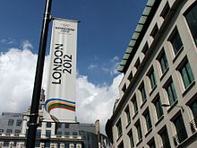 London 2012 banner at The Monument 15-11-05 101 Monument.jpg