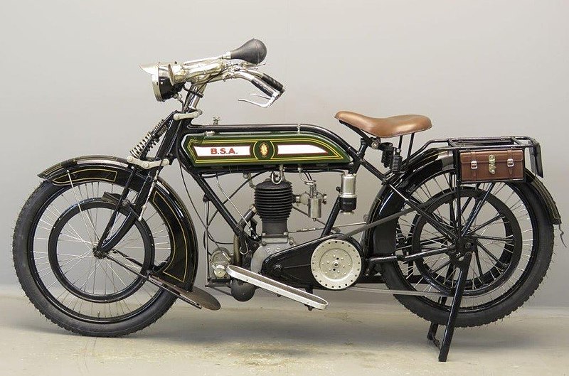 File:1915 BSA Model K 557cc-side valve motorcycle left side.jpg