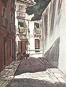 1924-10-18, La Esfera, Madrid viejo, Apuntes sobre el carácter, Luis Bello, Sancha, 02 (cropped) Calle del Conde.jpg