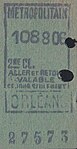 Ticket aller-retour émis le 108e jour de l'année 1928, soit le mardi 17 avril 1928 à 6 heures du matin.