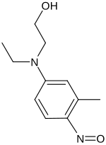 Миниатюра для Файл:2-(N-ethyl-3-methyl-4-nitrosoanilino)ethanol.svg