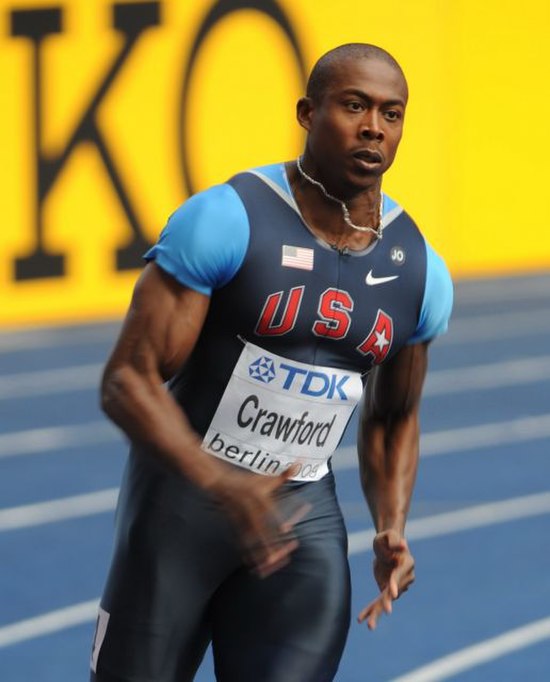 Shawn Crawford during the 2009 World Championships in Athletics in Berlin