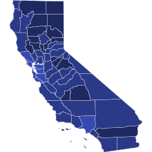 Republican primary results by county.
Donald Trump
50-60%
60-70%
70-80%
80-90% 2016 CA GOP presidential primary.svg