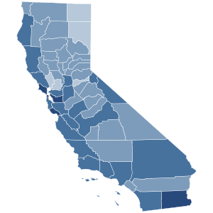 2016 California Proposition 58 results map by county.svg