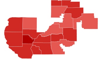 2018 Congressional election in Illinois' 18th congressional district by county.svg