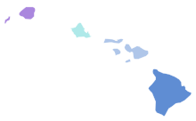 Results by county:
Green--50-60%
Green--30-40%
Tokuda--30-40%
Carvalho--40-50%
No data 2018 HI Lt. gubernatorial Democratic primary.svg