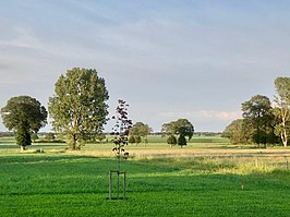 Zicht vanaf de Hondsrug in noordoostelijke richting in Bonnen