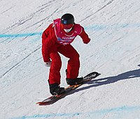 William Mathisen bij de slopestyle-wedstrijd