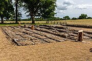 Remains of Birdoswald Roman Fort in Hadrian's Wall in the United Kingdom.