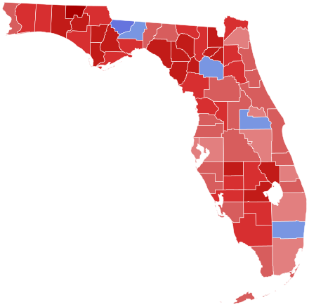 A county level map of the election