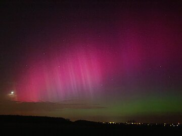 Aurora as seen from Kraków, Poland