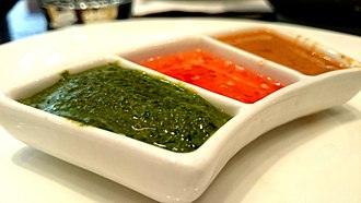 Three Indian chutneys 3 Way Chutney.JPG