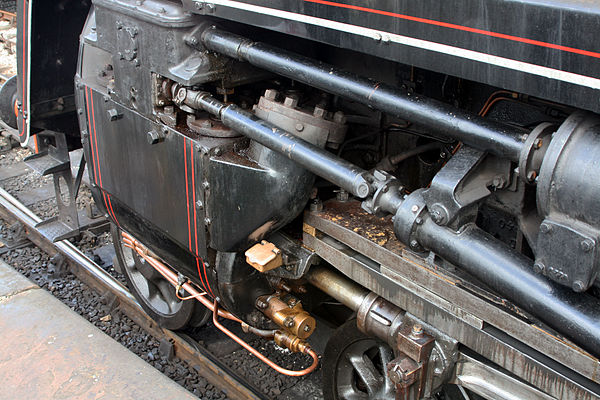 Caprotti valve gear on BR no. 73129