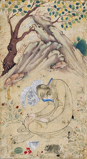 A Sufi in Ecstasy in a Landscape. Isfahan, Safavid Persia (c. 1650–1660), LACMA.