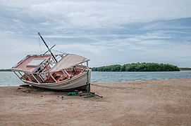 A day of fishing aground