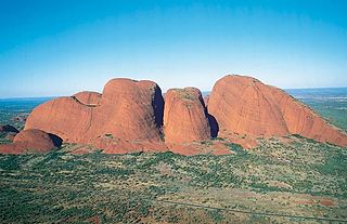 Kata Tjuta A group of large, domed rock formations in Australias Northern Territory