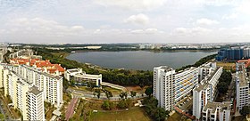 Aerial perspective of Bedok Reservoir. Shot in 2014.jpg