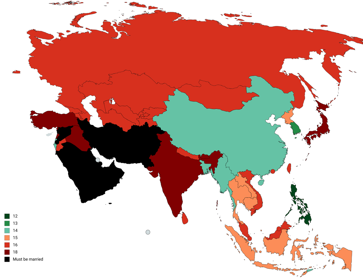 1200px x 921px - Ages of consent in Asia - Wikipedia