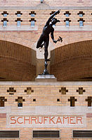 Beurs van Berlage detail. Amsterdam, The Netherlands