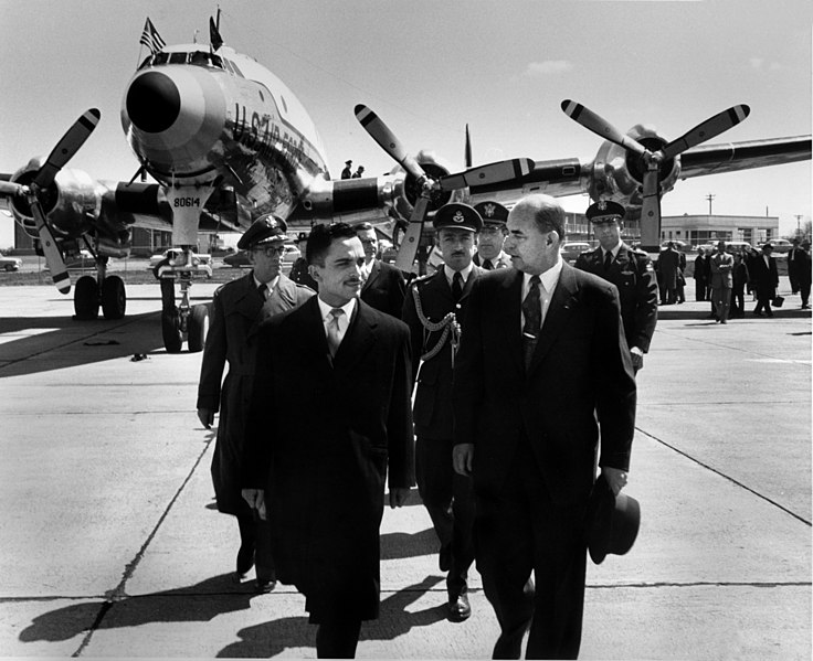 File:Arrival of King Hussein of Jordan at Knoxville's McGhee Tyson Airport (7157494944).jpg