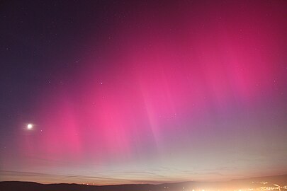 Aurora as seen from Most, Czechia