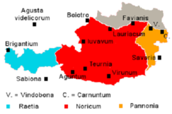 Provinces autrichiennes de l'Empire romain (Noricum, Pannonia, Raetia)