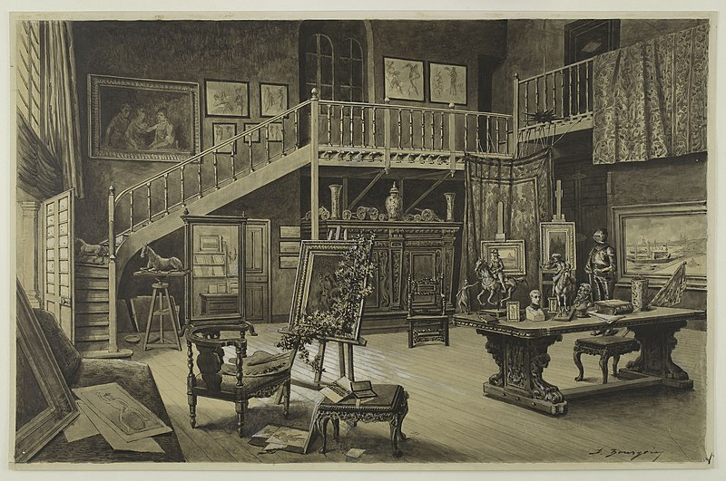 File:BOURGOIN - L'atelier de Meissonier (Carnavalet D.9167).jpg