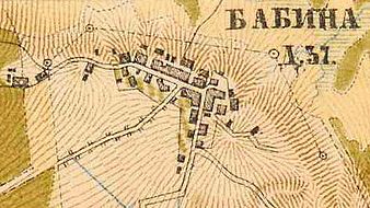 План деревни Бабино. 1885 г.