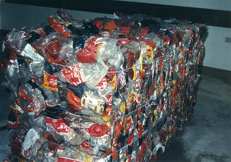 File:Baled PET Bottles in Taiwan.jpg