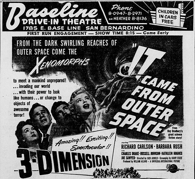 Drive-in advertisement from 1953.