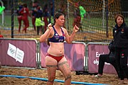 Deutsch: Beachhandball bei den Olympischen Jugendspielen 2018; Tag 6, 11. Oktober 2018; Mädchen, Platzierungsrunde - Amerikanisch Samoa-Hongkong 0:2 English: Beach handball at the 2018 Summer Youth Olympics at 11 October 2018 – Girls Consolation Round – American Samoa-Hong Kong 0:2