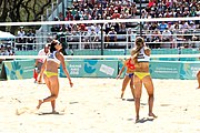 Deutsch: Beachvolleyball bei den Olympischen Jugendspielen 2018; Tag 9, 15. Oktober 2018; Mädchen, Viertelfinale: Puerto Rico-Russland 0–2 (12–21/10–21) English: Beach volleyball at the 2018 Summer Youth Olympics at 15 October 2018 – Girls Quarterfinals: Puerto Rico-Russia 0–2 (12–21/10–21)