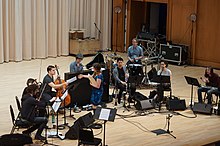 Folds and yMusic read song arrangements by Duke University composition graduate students in 2015
