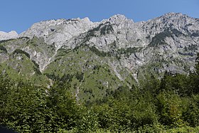 Vue du Hinteres Freieck (à gauche du centre de l'image).