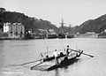 Bodinnick ferry, Fowey, Cornwall (1889).