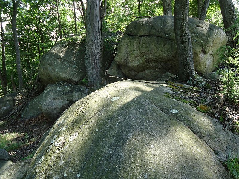 File:Boulders in woodsy section in Bloomingdale New Jersey.jpg