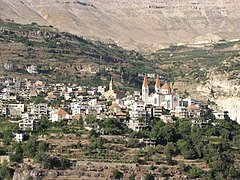 Bsharri (Becharre, Bsharre) village, Kadisha Valley, Lebanon.jpg