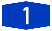 Bundesautobahn 1 number.svg