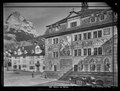 Schwyz, Rathaus, Teilaussenansicht 1906
