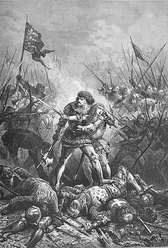 L'héroïsme de Jean le Bon et de son fils Philippe à la bataille de Poitiers est resté célèbre. Il vaut au premier sa réputation de roi-chevalier et au deuxième son surnom de « Hardi »[N 2].