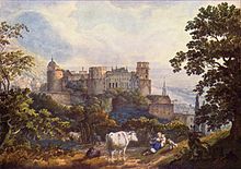 Romantic view of Heidelberg Castle ruins by Karl Philipp Fohr, 1815, Hessisches Landesmuseum Darmstadt Carl Philipp Fohr 001.jpg