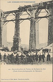 Reconstruction du viaduc de Xertigny en 1870.