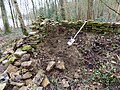 Mise au jour du local du jardinier dans le parc du château, février 2016.