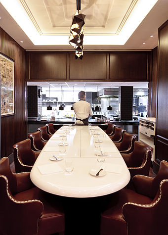 Chef's table at Marcus restaurant in Central London